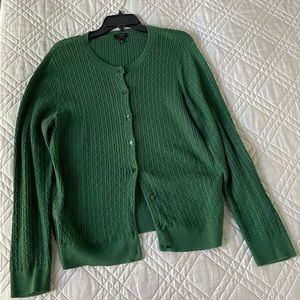 Talbot’s cardigan, size XL. Green, cotton.